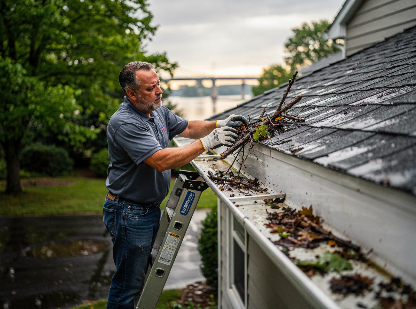Inspecting Gutters After Summer Storms Near the Potomac